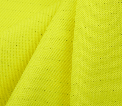 All-cotton fluorescent yellow flame-retardant fabric