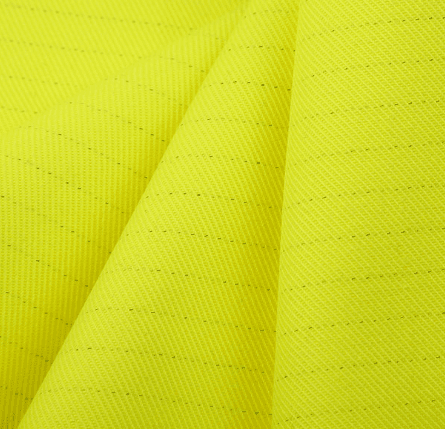 All-cotton fluorescent yellow flame-retardant fabric